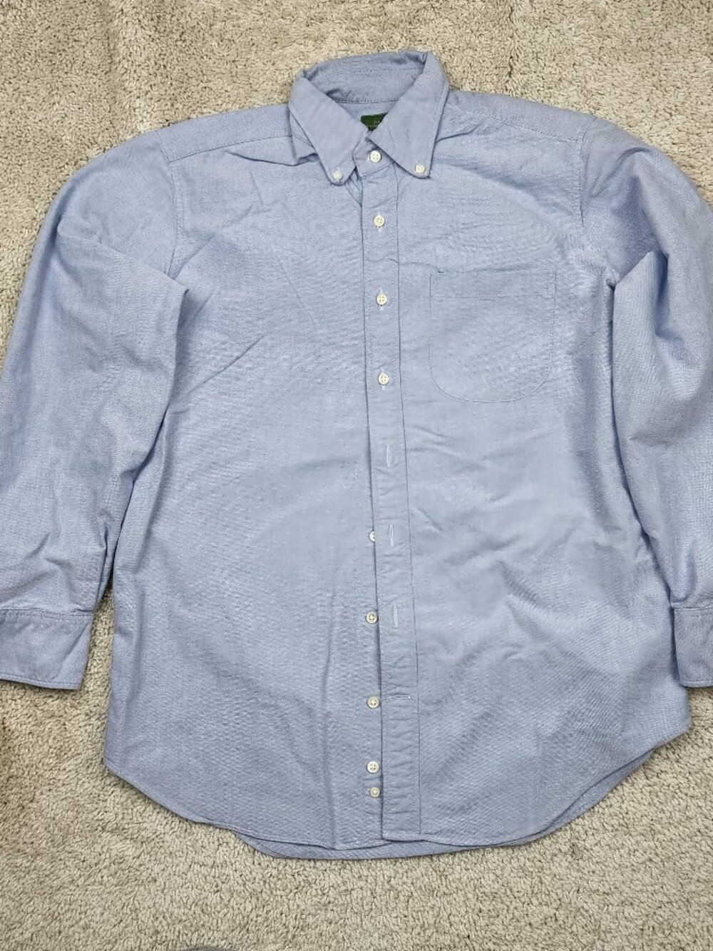 Sid Mashburn Shirt Men Medium Blue Button Front  Casual 15 1/2 33 USA Small S/M